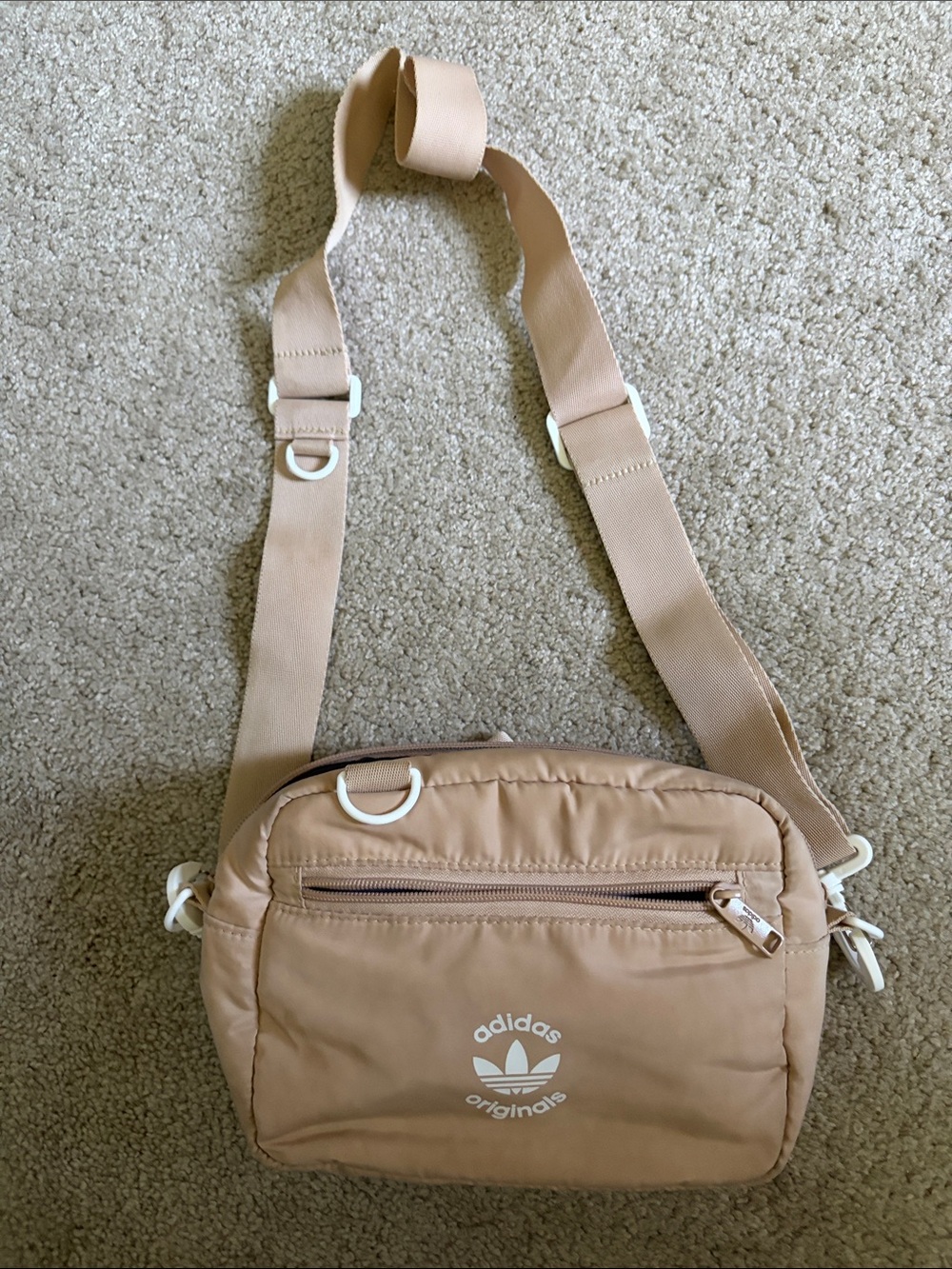 adidas Originals beige/tan nylon messenger bag